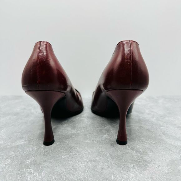Jean Louis Scherrer Red Pump Heel Size 40 Made in Italy - Picture 4 of 11